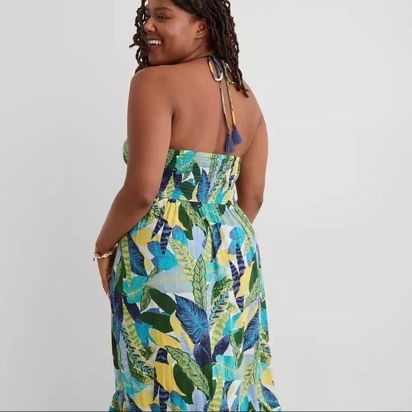 Aerie Paradise Palm Halter Beachy Sundress 🌿 - Picture 3 of 9